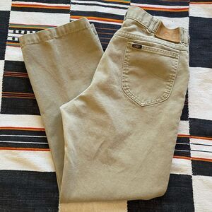 Vintage 80’s Lee Riders Jeans. Khaki Color. Size 29/27.5. USA. Cotton.